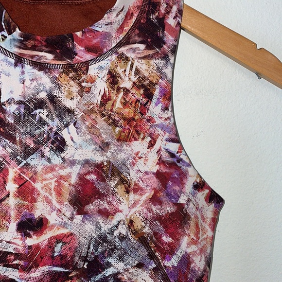 LULULEMON Tank Top/Sports Bra Cropped Urbantricity Multi Terra Cotta Size 2 - Picture 4 of 8